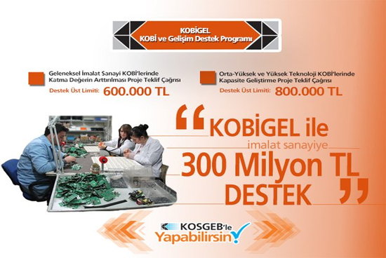 Kosgeb Yeni Desteği KOBİGEL ile 300 Milyon Lira'lık Destek