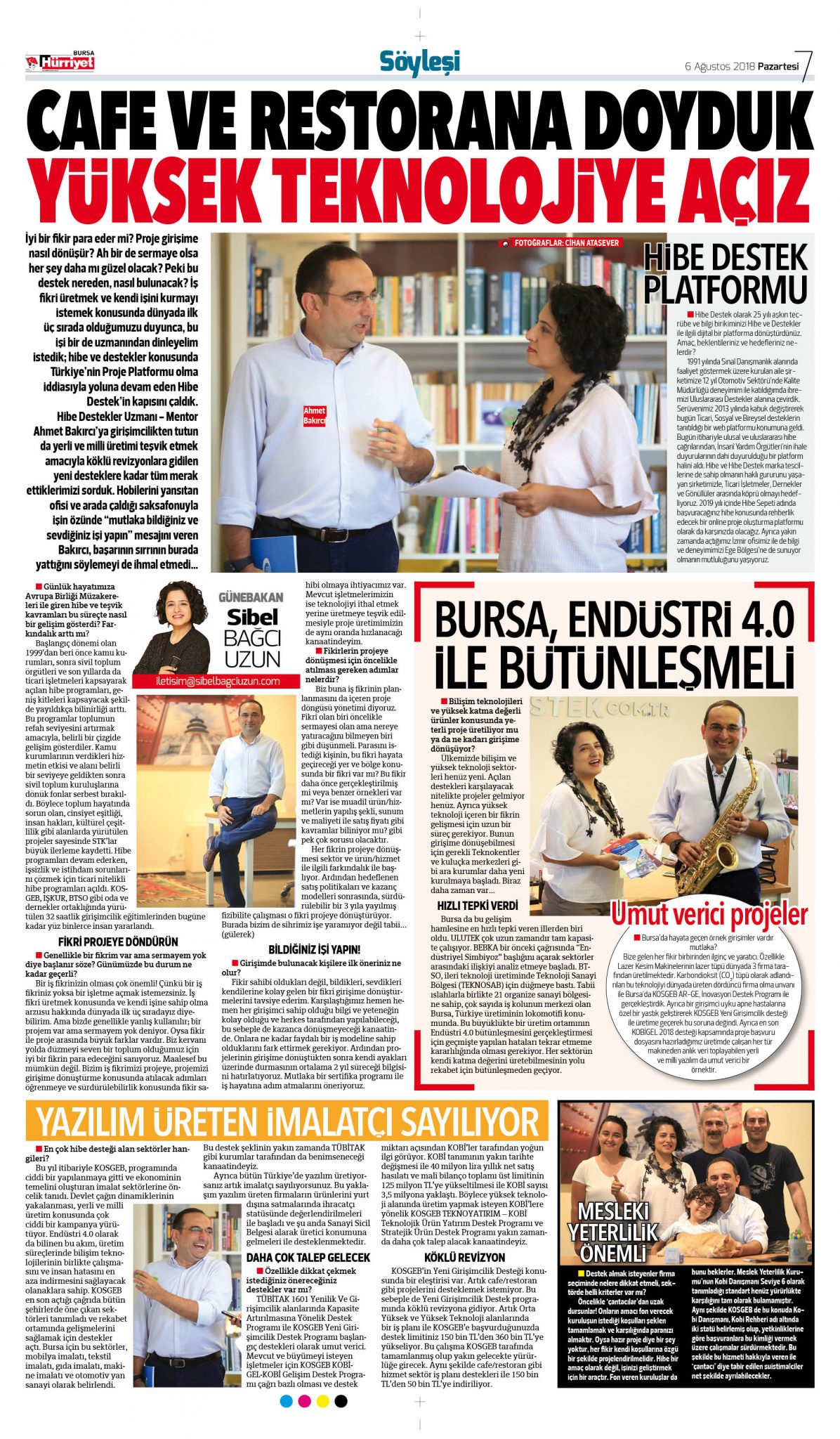 Hibe Destek Bugün Hürriyet Bursa ekinde !