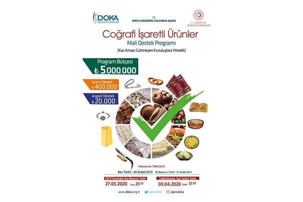 DOKA Coğrafi İşaretli Ürünler Mali Destek Programı