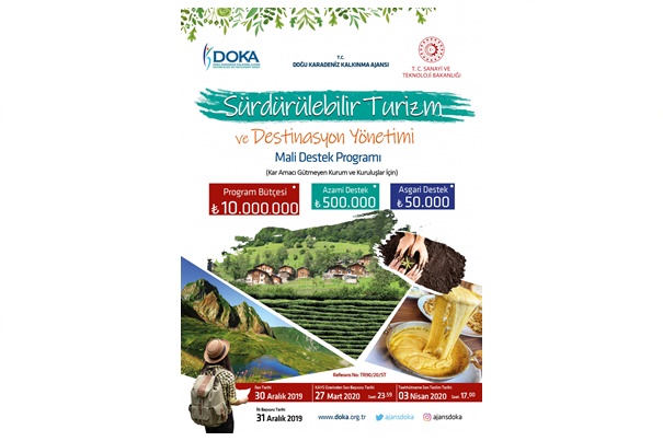 DOKA Sürdürülebilir Turizm ve Destinasyon Yönetimi Mali Destek Programı